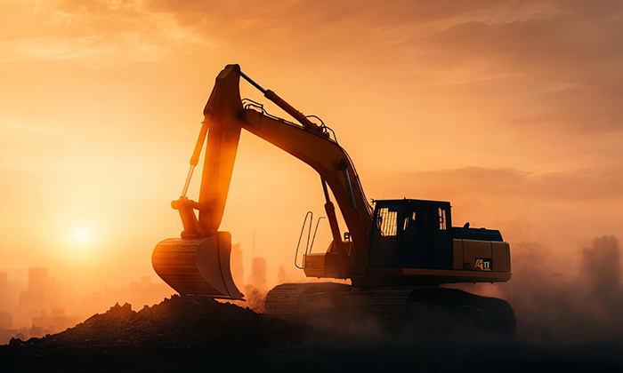Enka Assurance with Hitachi Construction Machinery on Construction Sites