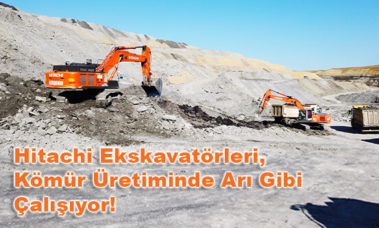 Hitachi Ekskavatörleri  Kömür Üretiminde Arı Gibi Çalışıyor!